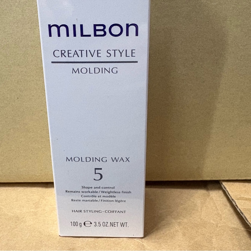 Milbon Creative Style Molding Wax No 5 3.4 oz. - Black and White